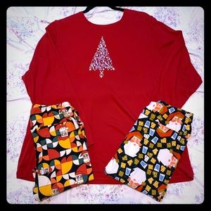 Perfect for Holidays! 3XL top w/ 2  TC leggings
